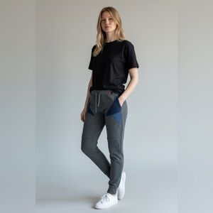 Aviator Nation Gray Jogger Moto Pants